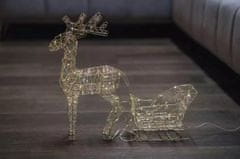 EMOS LED zaprega sjevernih jelena 47 cm, 3x AA, unutarnja, topla bijela, timer