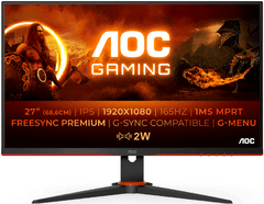 AOC 27G2SPAE monitor, gaming, IPS, 27, 165 Hz, crna (27G2SPAE/BK)