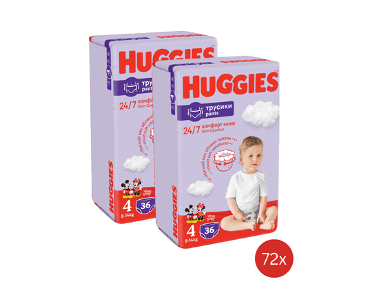 Huggies Pants pelene gaćice, veličina 4, 9-14 kg, 72 komada