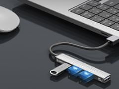 Orico AH-A13 USB Hub sa 4 ulaza, Alu, 0,15 m, siva (AH-A13-GY-BP)