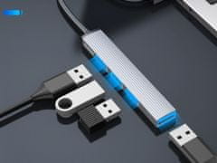 Orico AH-A13 USB Hub sa 4 ulaza, Alu, 0,15 m, siva (AH-A13-GY-BP)