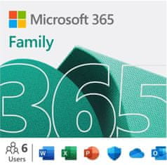 Microsoft 365 Family softver, Mac / Win, hrvatski, 1 godina pretplate