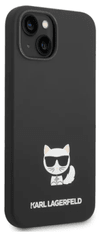 Karl Lagerfeld Choupette Body maska ​​za iPhone 14, silikonska, crna (KLHCP14SSLCTBK)