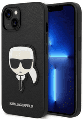 Karl Lagerfeld maskica za iPhone 14 Plus, Saffiano crna (KLHCP14MSAPKHK)