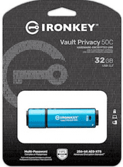 Kingston Ironkey USB ključ, 32GB, USB-C, metal (IKVP50C/32GB)