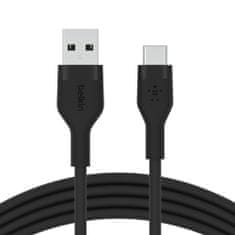 Belkin kabel, USB-C, USB-A, silikonski, 2m, crna (CAB008bt2MBK)