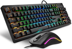 Sharkoon Skiller SGB30 tipkovnica, žična, RGB, mehanička, slo, + miš (SKILLER SGB30 RED)