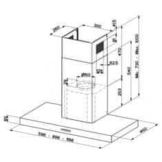 Faber Stilo Comfort BX Matt A60 kuhinjska napa